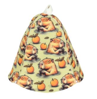 Шапка для бани и сауны с орнаментом 